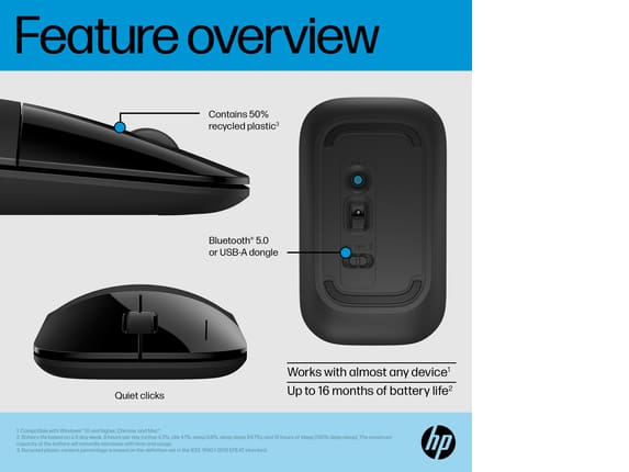 HP Black Mouse Dual Z3700