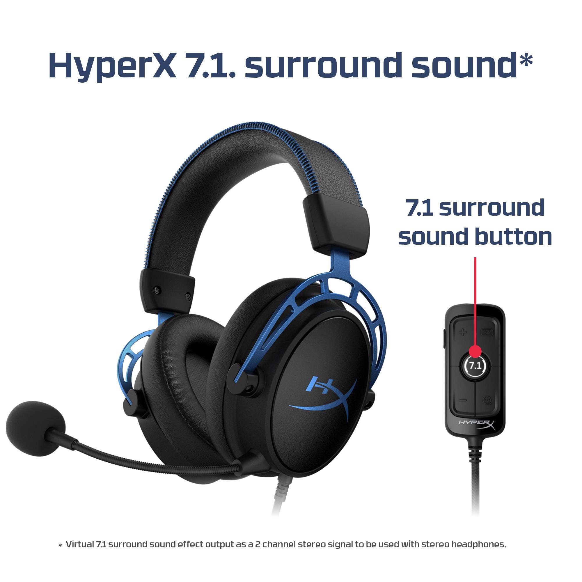 HyperX Cloud Alpha S - Gaming Headset - Black-Blue - Picture 8 of 9
