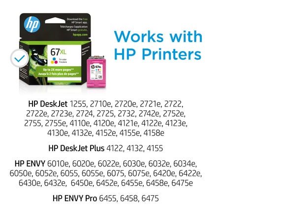Series 6 of 10 Ink Supplies, HP 67XL High Yield Tri-color Original Ink Cartridge, 3YM58AN#140