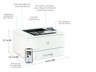 HP LaserJet Pro 4001dw Wireless Printer