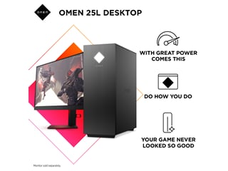 OMEN 25L Desktop, Windows 11 Home, Intel® Core™ i7, 16GB RAM, 512GB SSD,  1TB HDD, NVIDIA® GeForce® RTX 2060 SUPER™