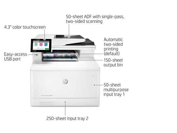  HP CZ249A LaserJet M680F Impresora multifunción láser - Color -  Impresión de papel normal - Escritorio - Fax/Impresora/Escáner - 45 ppm  Impresión en color Mono/45 ppm - 1200 x 1200 ppp Impresión - 45 cpm Mono :  Electrónica