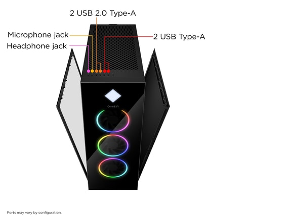 Series 9 of 13 HP Home Desktop PCs, OMEN 45L Gaming Desktop GT22-1455xt, Windows 11 Home, Intel® Core™ i9, 16GB RAM, NVIDIA® GeForce RTX™ 4090