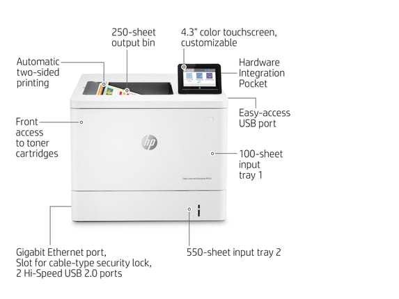 Hp Stamp. Laser A4 Colore, Laserjet M555Dn, 38Ppm, Fronte/Retro Automatico,  Usb/Lan - Laser - Esseshop - Il tuo Partner in Informatica, PC e Networking