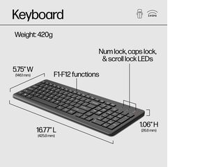 HP Mouse E Tastiera Senza Fili 330 Argento