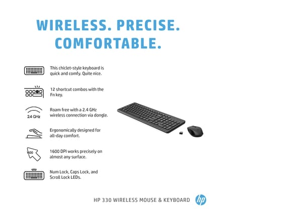 HP 330 Wireless Mouse Keyboard Combination and