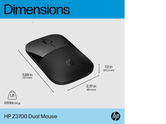 HP Dual Mouse Black Z3700