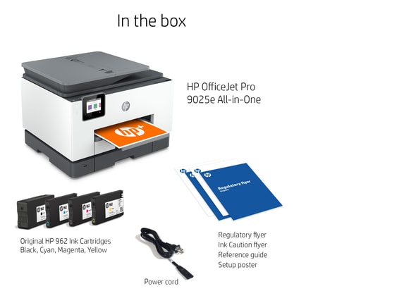 Series 12 of 14 Business Ink Printers, HP OfficeJet Pro 9025e All-in-One Printer w/ bonus 6 months Instant Ink through HP+