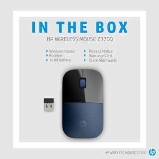 HP Z3700 Lumiere Blue Wireless Mouse