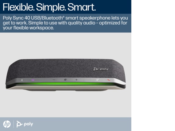 Series 5 of 10 Audio, Poly Sync 40 Microsoft Teams Certified Speakerphone