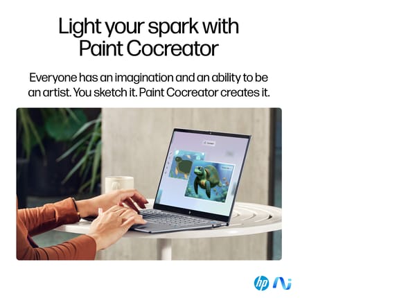 Series 9 of 14 HP Home Laptop PCs, HP OmniBook X Laptop 14, Windows 11 Home, 14", Touch screen, Qualcomm® X Plus, 16GB RAM, 1TB SSD, 2.2K, Glacier silver