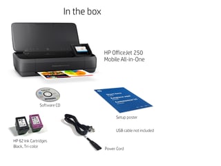 HP Officejet 250 Wireless Inkjet Multifunction Printer-Color