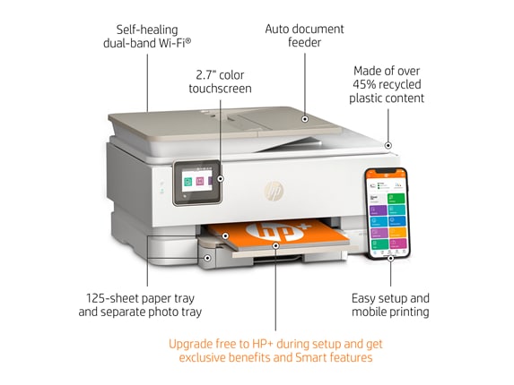 Series 12 of 13 Inkjet All-in-One Printers, HP ENVY Inspire 7958e All-in-One Printer with bonus 6 months of Instant Ink with HP+