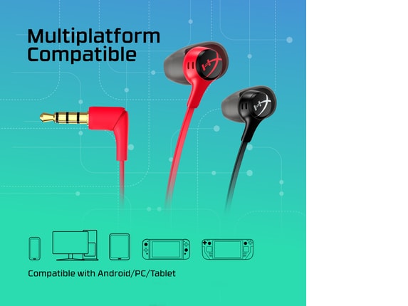Series 8 of 13 HyperX Earbuds, HyperX Cloud Earbuds II - Gaming Earbuds with Mic - Black