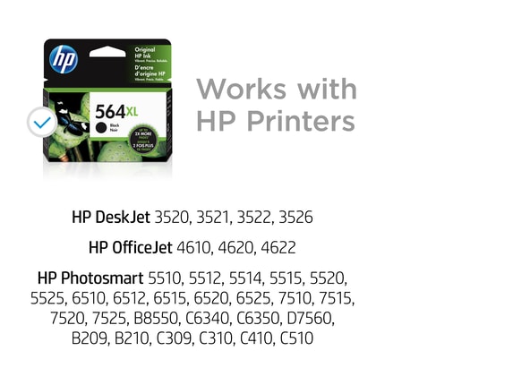 HP® 564XL High Yield Black Original Ink Cartridge (CN684WN#140)