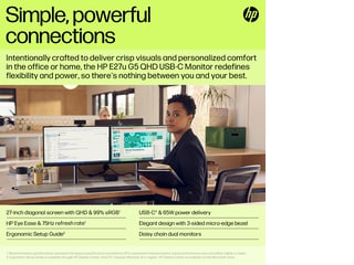 HP E27u G5 QHD USB-C Monitor HP E27u G5 QHD USB-C Monitor