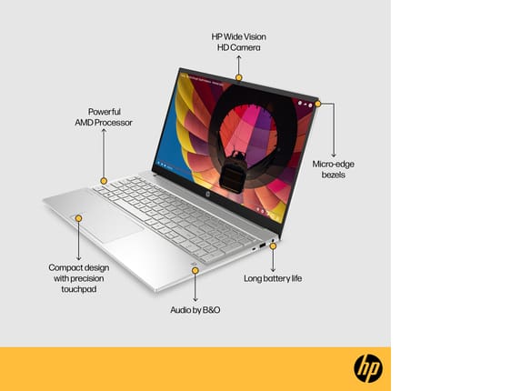 HP Pavilion 15.6 Touchscreen Laptop - AMD Ryzen 7 7730U - 1080p - Windows  11