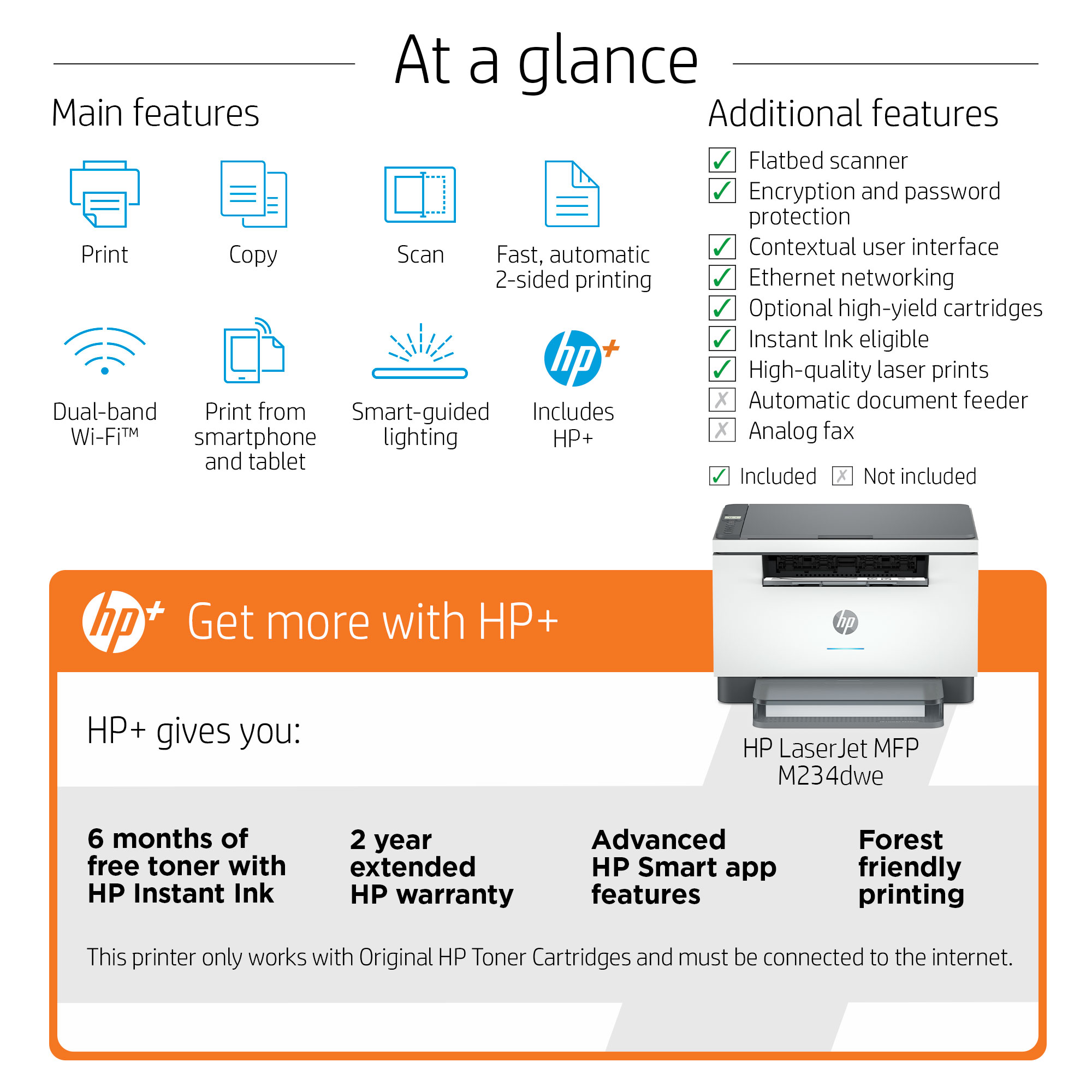 HP LaserJet MFP M234dwe Printer - Zdass GSA