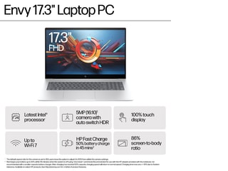 HP Envy Laptop 17, Windows 11 Home, 17.3 HP Envy Laptop 17, Windows 11 Home, 17.3