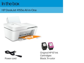 HP Deskjet 4155e All-in-One Printer w/ bonus 6 months Instant Ink through HP+