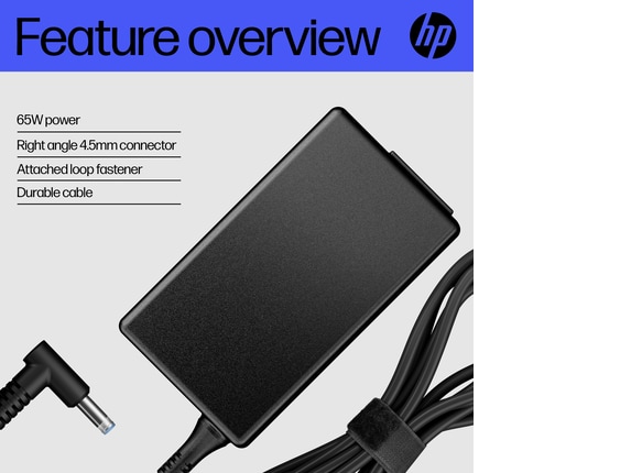 Series 9 of 10 Power, HP 65W 4.5mm Smart Adapter