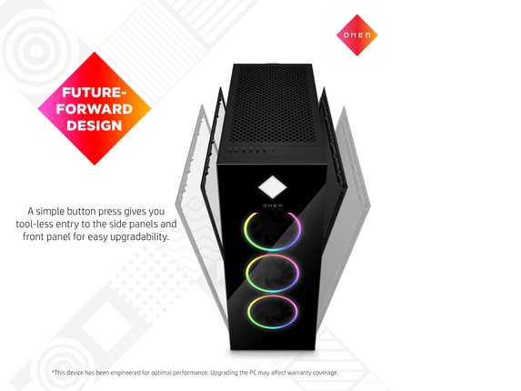 Series 8 of 13 HP Home Desktop PCs, OMEN 45L Gaming Desktop GT22-1455xt, Windows 11 Home, Intel® Core™ i9, 16GB RAM, NVIDIA® GeForce RTX™ 4090