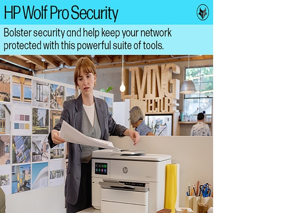 Series 11 of 12 Business Ink Printers, HP OfficeJet Pro 9730e Wide-format Printer with 3 Months of Instant Ink for free with HP+
