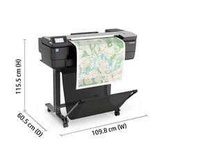 HP DesignJet T830 - 24" Large Format Multifunction Wireless Plotter Printer with Integrated Scanner (F9A28D)