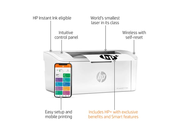 HP LaserJet M110w Wireless Black & White Printer 