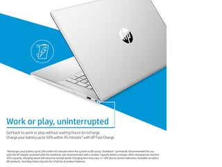 HP Laptop 17-cp1797nr, 17.3", Windows 11 Home, AMD Ryzen™ 7, 16GB RAM, 512GB SSD, FHD, Jet black