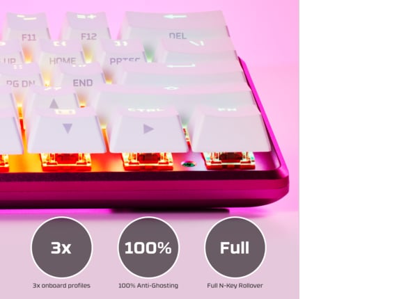 HyperX Alloy Origins 60 Pink - Mechanical Gaming Keyboard - HX Red