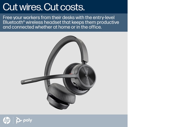 Series 9 of 13 Audio, Poly Voyager 4320-M Microsoft Teams Certified Headset +BT700 dongle +Charging Stand