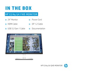 Monitor HP E24mv G4 FHD 24 FHD,VGA,HDMI,DP,USB,Camara Web (169L0AA)