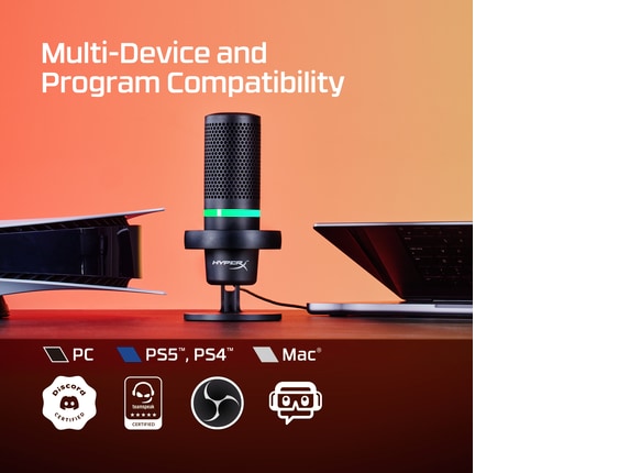 HyperX Duocast Omnidirectional USB Microphone RGB Black PS5/PS4/PC/MAC FREE  SHIP
