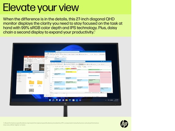 Series 7 of 12 Business Monitors, HP E27u G5 QHD USB-C Monitor