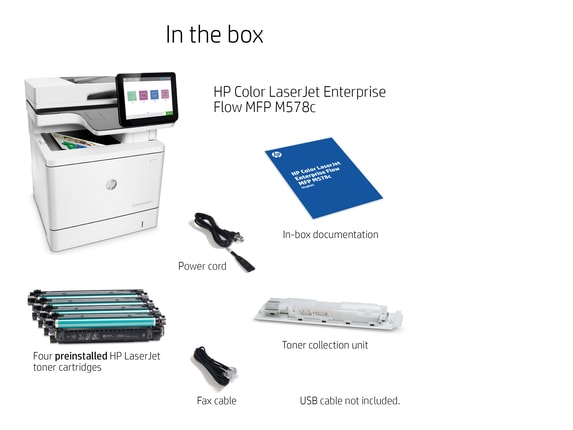 Series 11 of 12 Laser Multifunction Printers, HP Color LaserJet Enterprise Flow MFP M578c
