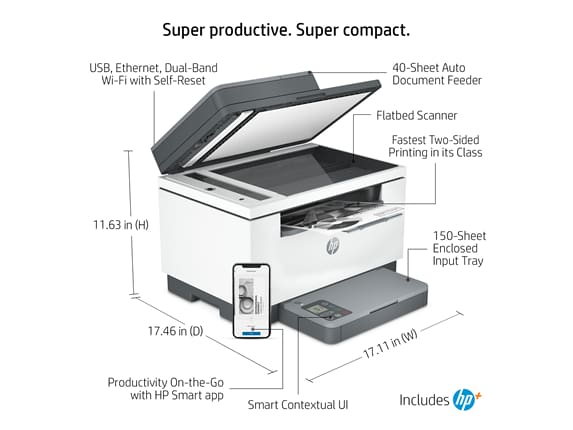 HP LaserJet MFP M234sdwe Printer months 6 Instant Ink through HP+ toner w/ bonus