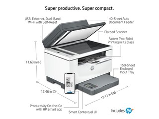 HP LaserJet MFP M234sdwe Printer w/ bonus 6 months Instant Ink toner through HP+