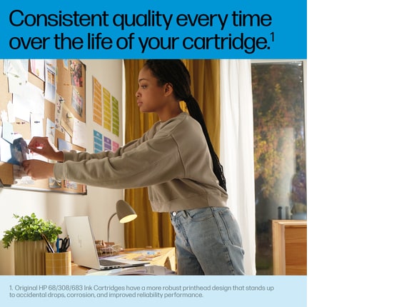 Series 7 of 9 Ink Supplies, HP 68 2-Pack Black/Tri-color Original Ink Cartridge Combo, 6L6S2TN