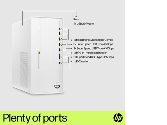 HP Pavilion Desktop TP01-2255t PC, Windows 11 Home, Intel® Core 