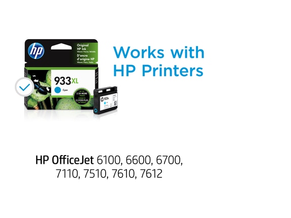 HP® 933XL High Yield Cyan Original Ink Cartridge (CN054AN#140)