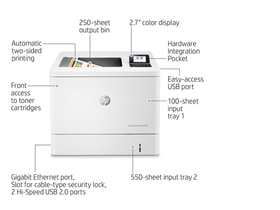 Hp Stampante Laser Jet Ent. M554Dn Colore A4 33Ppm Fronte/Retro Automatico,  Usb/Lan - Laser - Esseshop - Il tuo Partner in Informatica, PC e Networking