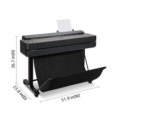 HP DesignJet T630 - 36" Large Format Wireless Plotter Printer with Cut Sheet Tray (5HB11A)