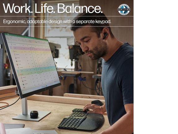 HP 965 Ergonomic Wireless Keyboard for business - Picture 7 of 10