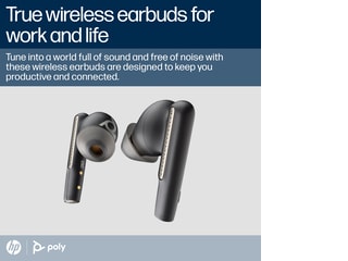 Poly Voyager Free 60 UC Carbon Black Earbuds, BT700 USB A Poly Voyager Free 60 UC Carbon Black Earbuds, BT700 USB A