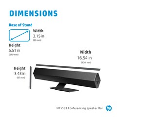 HP Z G3 Conferencing Speaker Bar
