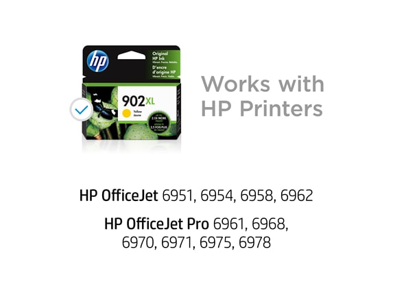 Series 7 of 10 Ink Supplies, HP 902XL High Yield Yellow Original Ink Cartridge, T6M10AN#140
