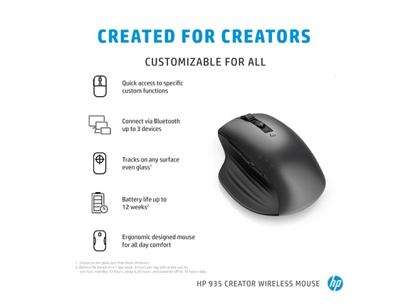 Series 8 of 9 Mice/Pens/Other Pointing Devices, HP 935 Creator Wireless Mouse for business